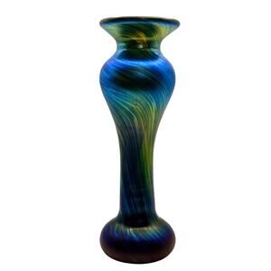 Orient & Flume Howell Vase • Iridescent Art Glass • Signed Studio Piece
